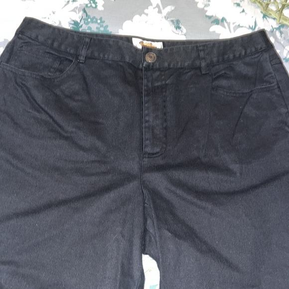 Talbots Flat Front Black Chino Style Pants Slacks sz 8 EUC - Picture 4 of 6